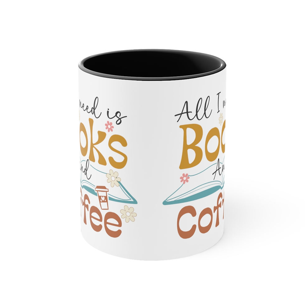 Thumbnail: Book Lover Coffee Mug All I Need is Books and Coffee Reading Theme Gifts