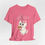 Miniatura: Christmas Kitten T-Shirt Shabby Pink and White Cat Artistic Gift Cat Lover Tee