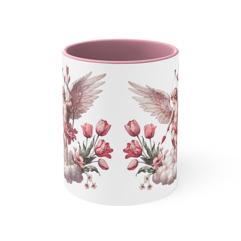 Thumbnail: Pink Cherub Cupid Coffee Mug Gifts of Love mug Thoughtful gifts Valentine's Day