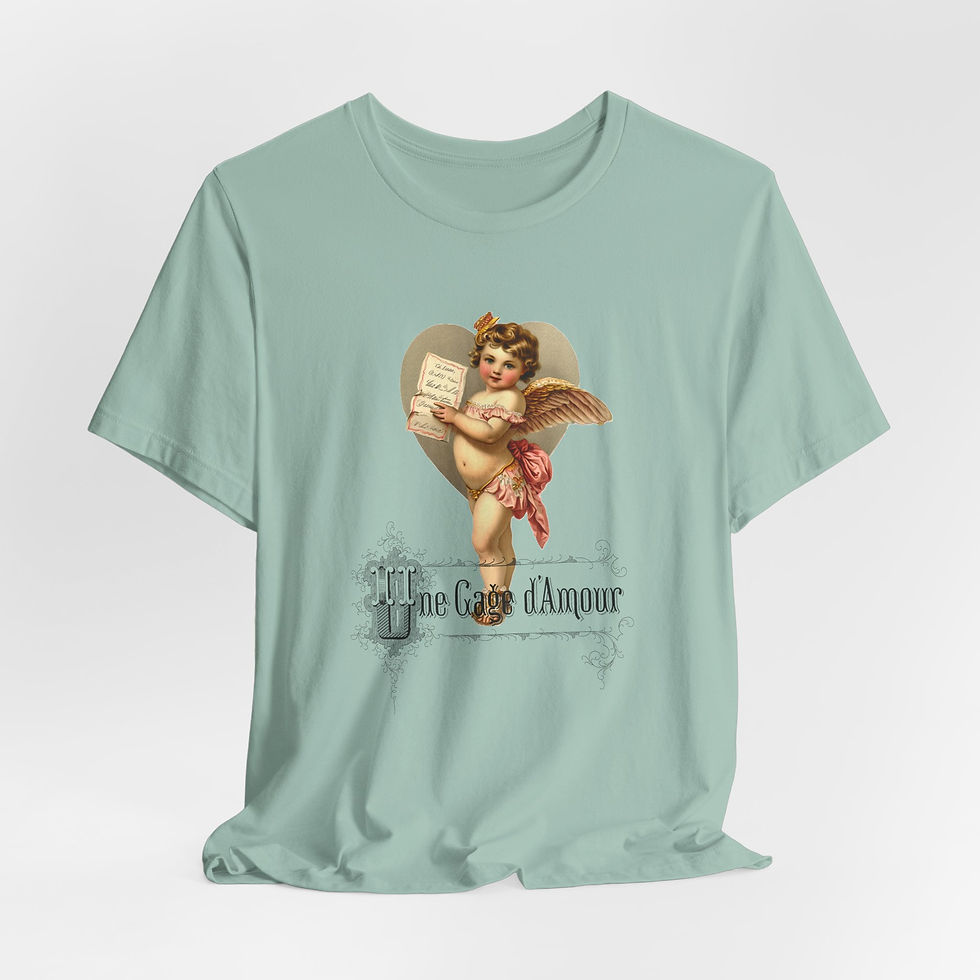 Thumbnail: Shabby French Cherub T-Shirt Cupid Pledge of Love Artistic Gift Valentine's Day 