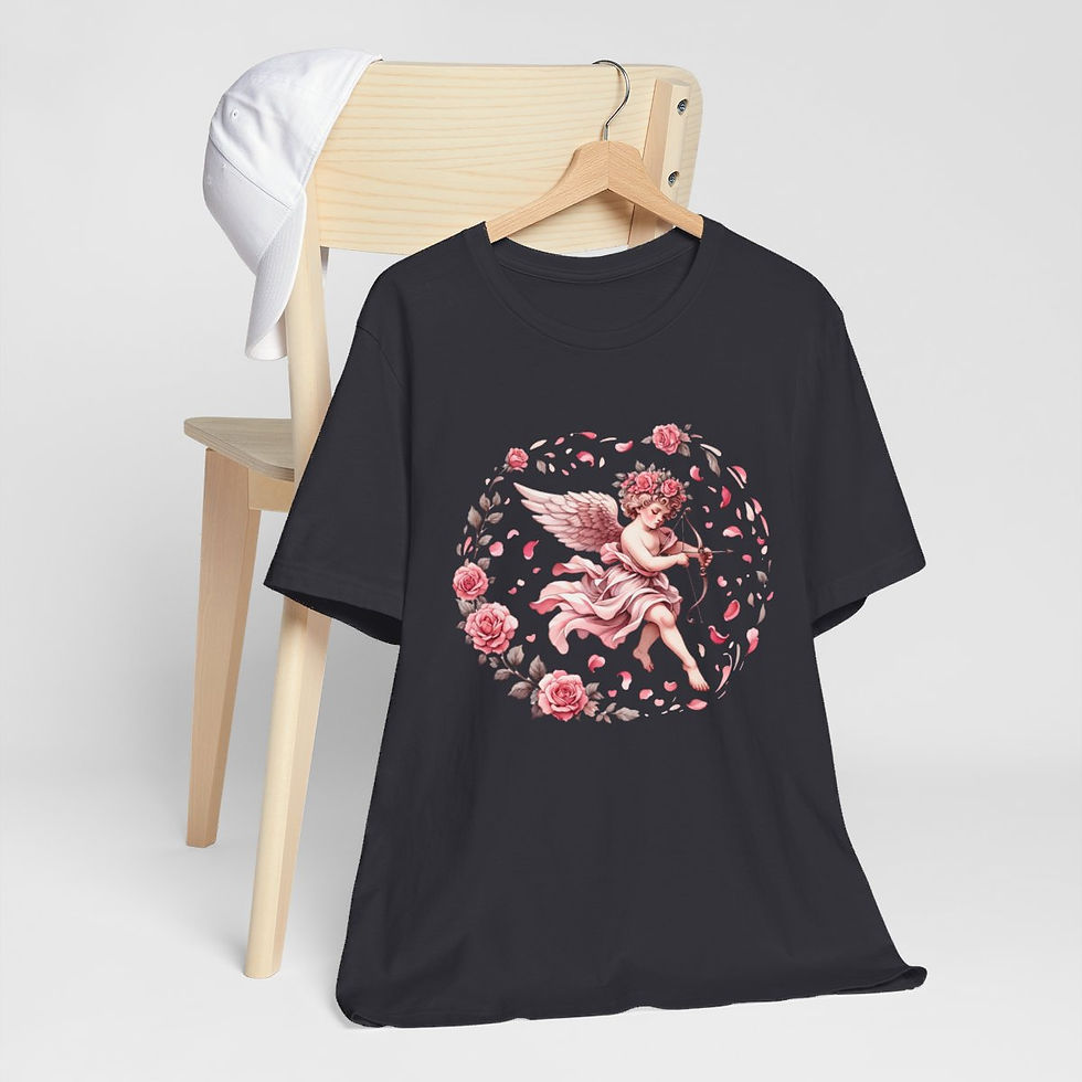 Thumbnail: Shabby Cherub T-Shirt Vintage Cupid Angel Tee Wearable Art Thoughtful Gifts