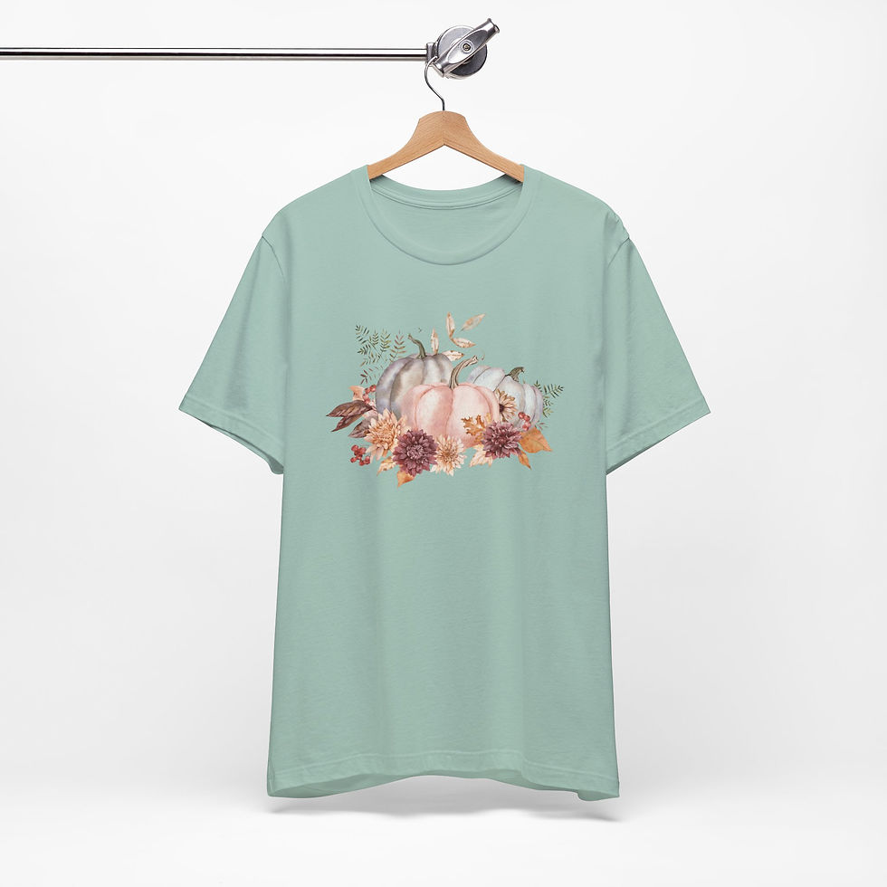 Thumbnail: Pastel Pumpkins T-Shirt Fall Autumn Art Tee Trendy Artistic Apparel