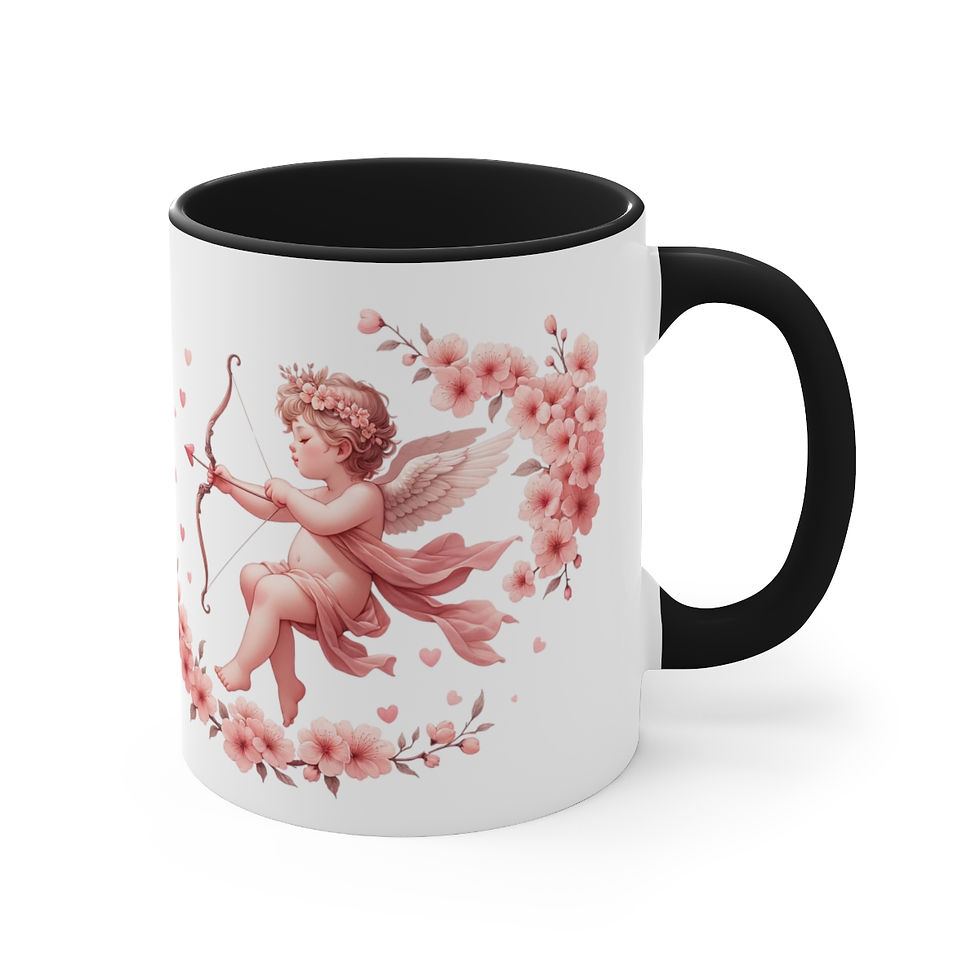 Thumbnail: Pink Cherub Cupid Coffee Mug Gifts of Love mug Thoughtful gifts Valentine's Day