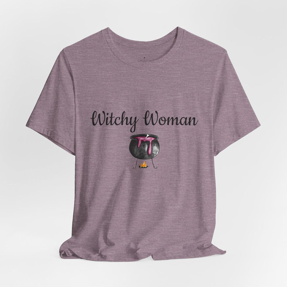 Thumbnail: Artistic T-Shirt Witchy Woman Cauldron Halloween Art Tee Trendy Apparel Fun Gift