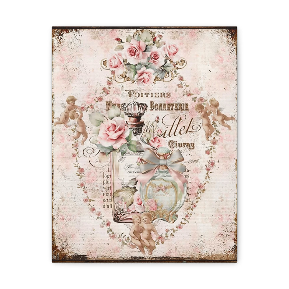 Thumbnail: Bed & Bath Canvas Art Shabby French Perfume Wall Decor Pastel Giclee Print