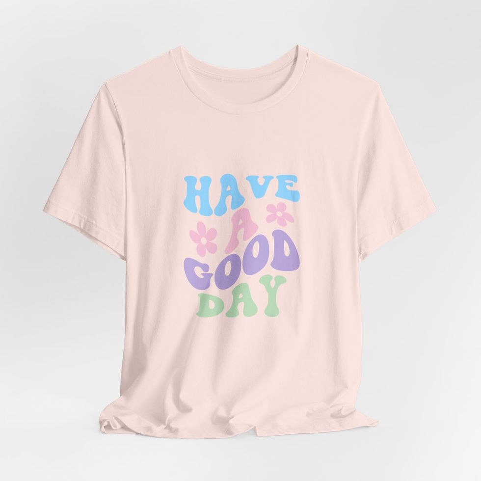 Thumbnail: Retro Art T-Shirt Have a Good Day Pastel Trendy Art Tee Inspirational gifts