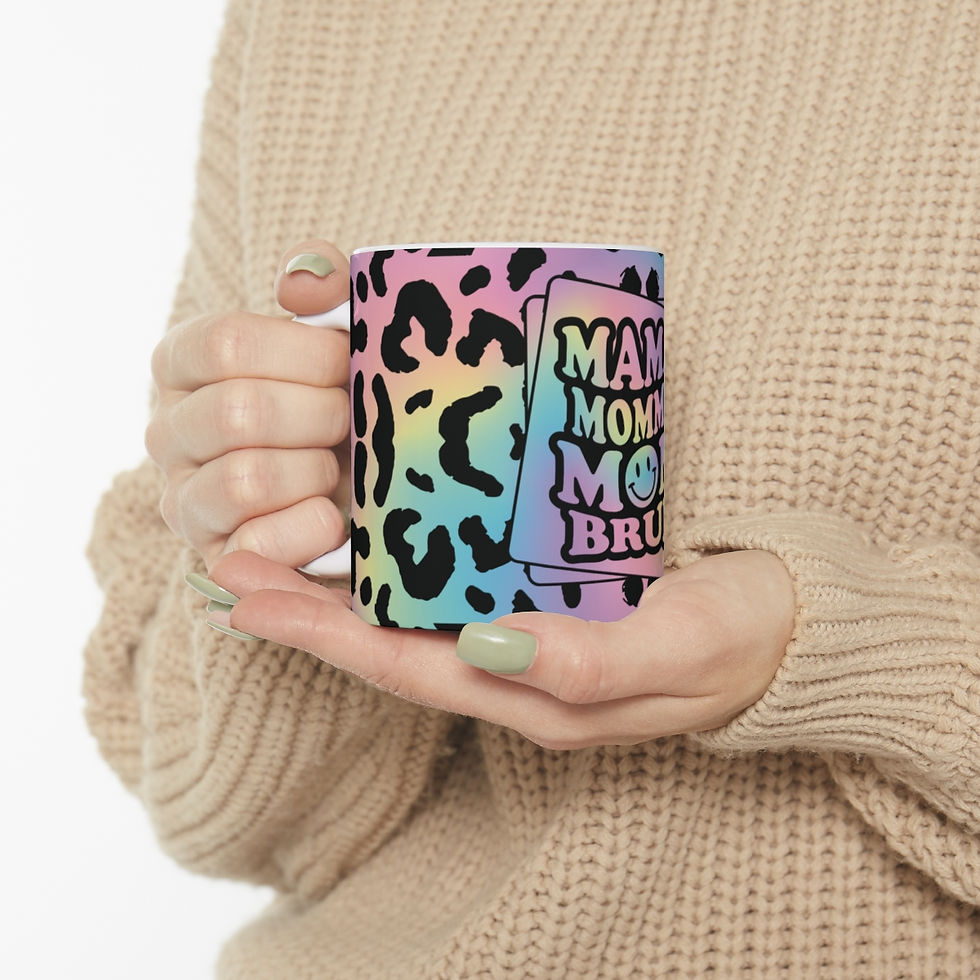 Thumbnail: Artistic Coffee Mug Funny Sarcastic Leopard MOM Mug Trendy Holiday Gifts