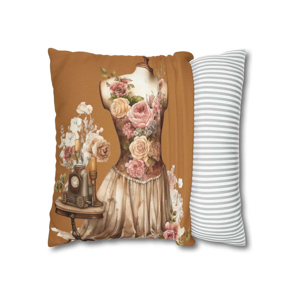 Thumbnail: Artistic Throw Pillow cover Shabby French Victorian Pink Roses Nostalgic decor