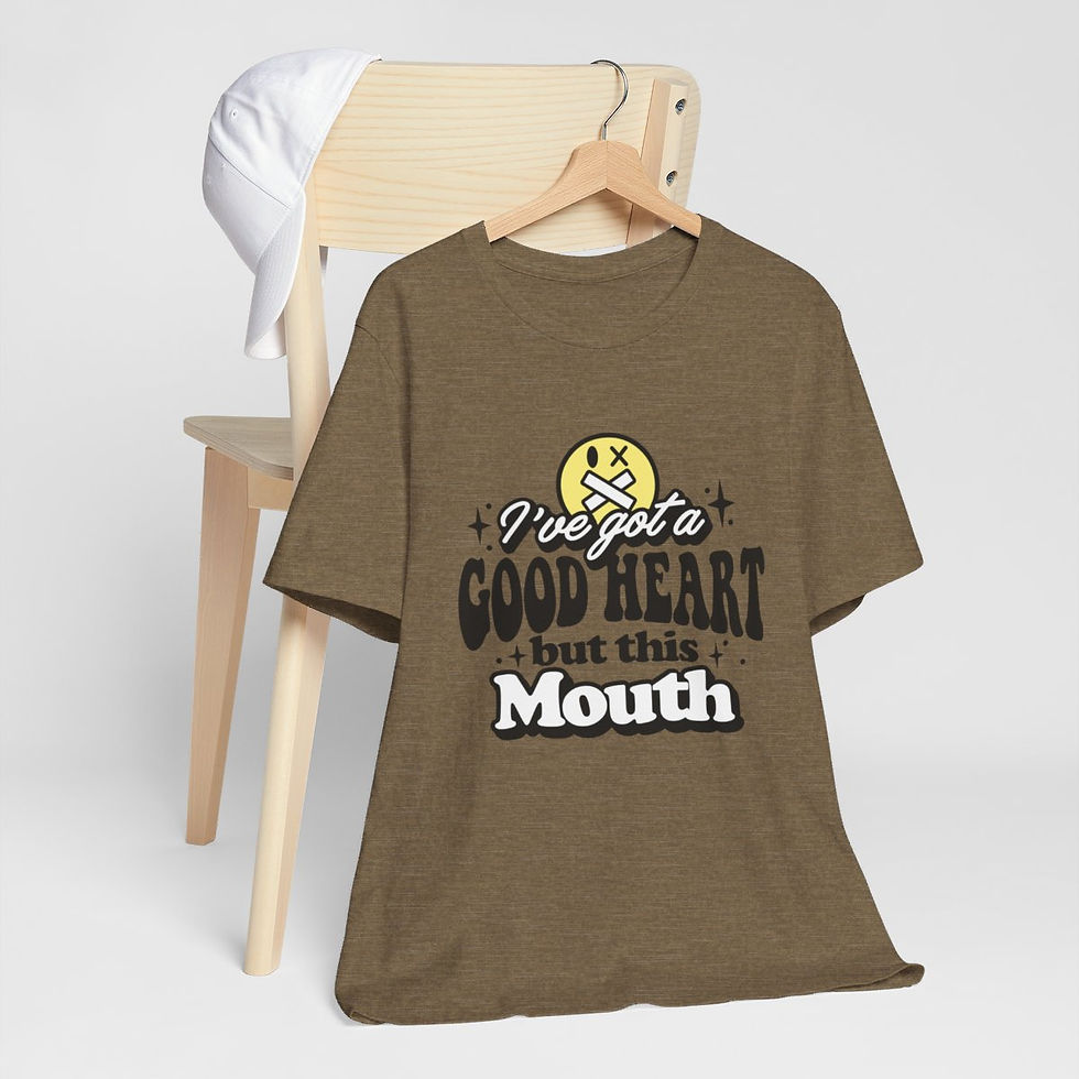 Thumbnail: Sarcastic T-Shirt Got a Good Heart But This Mouth Graphic Art Tee Unisex Gift