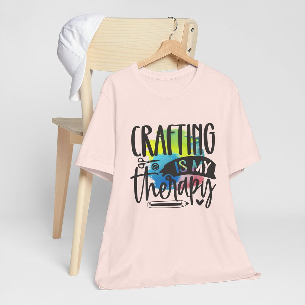 Thumbnail: Crafter T-Shirt Crafting is My Therapy Expressive Apparel Thoughtful Gifts