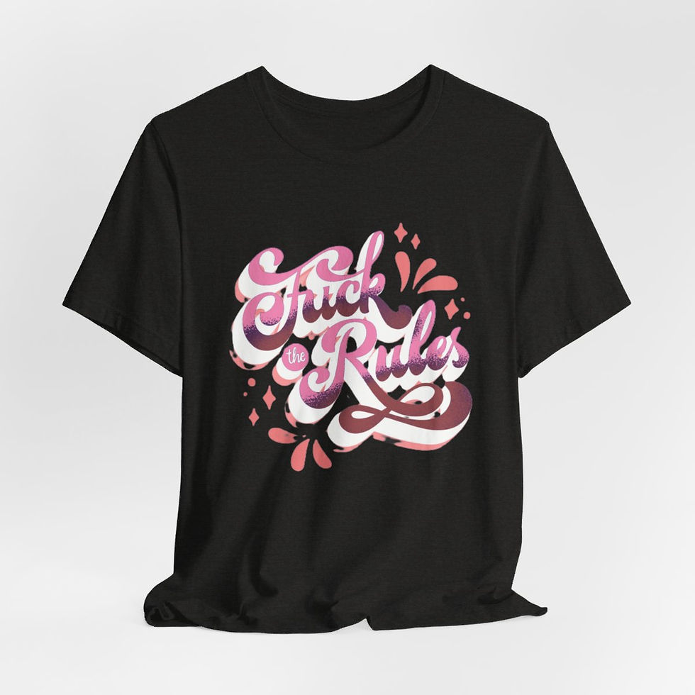 Thumbnail: Sarcastic Retro T-Shirt F*ck the Rules Adult Apparel Expressive Gifts