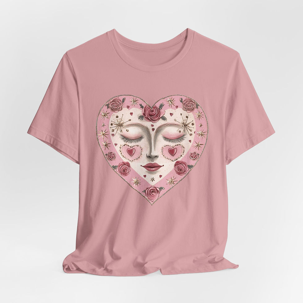 Thumbnail: Shabby Art T-Shirt Celestial Heart Trendy Personal Expressive Artistic Gift