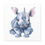 Miniatura: Safari Animals Nursery Decor Rhino Watercolor Canvas Art Print Baby Toddler 
