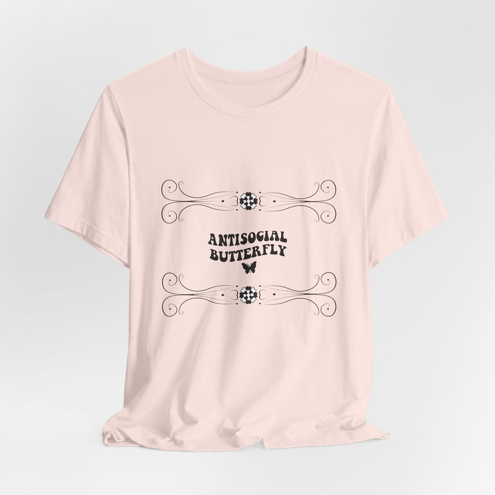 Thumbnail: Sarcastic T-Shirt Anti Social Butterfly Retro Art Tee Artistic Apparel Fun Gifts