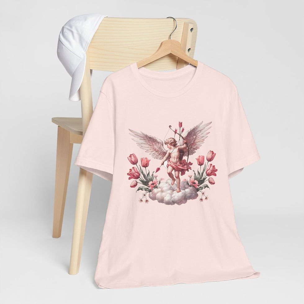 Thumbnail: Shabby Cherub T-Shirt Vintage Cupid Angel Tee Wearable Art Thoughtful Gifts