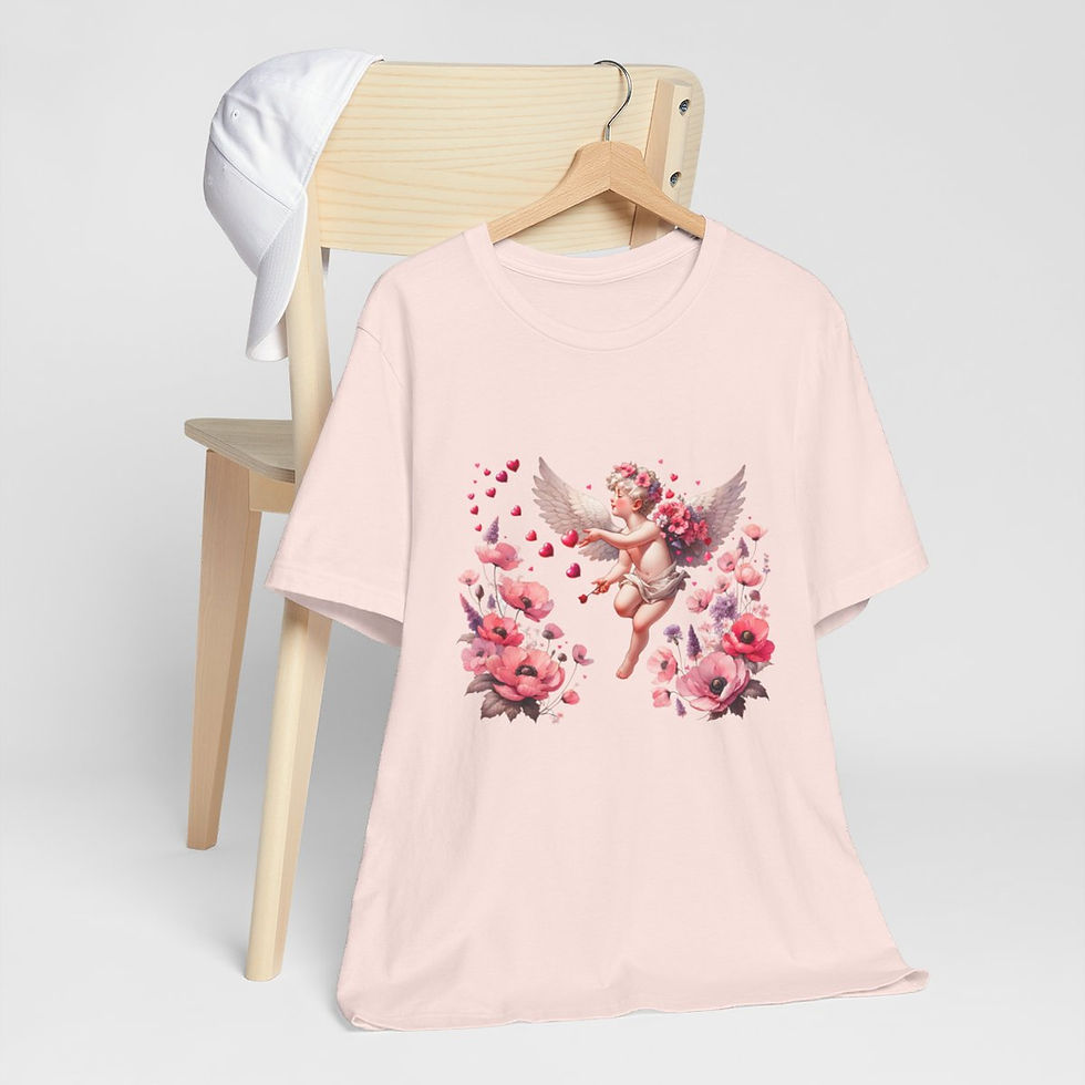 Thumbnail: Shabby Cherub T-Shirt Vintage Cupid Angel Tee Wearable Art Thoughtful Gifts