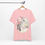 Miniatura: Shabby T-Shirt Bunny having Tea Pink Roses Chic Art Tee Artistic Apparel & Gifts