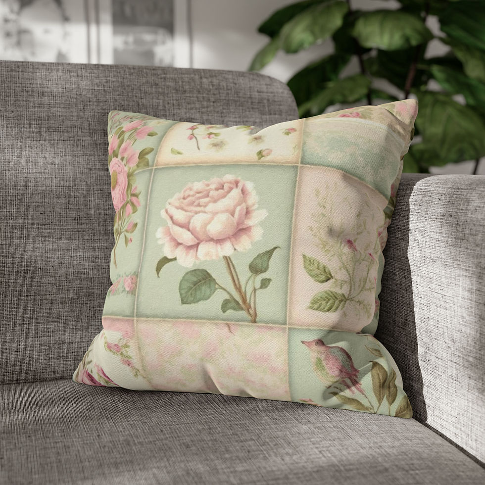 Thumbnail: Artistic Shabby Throw Pillow cover French Farmhouse Vintage Cottage theme