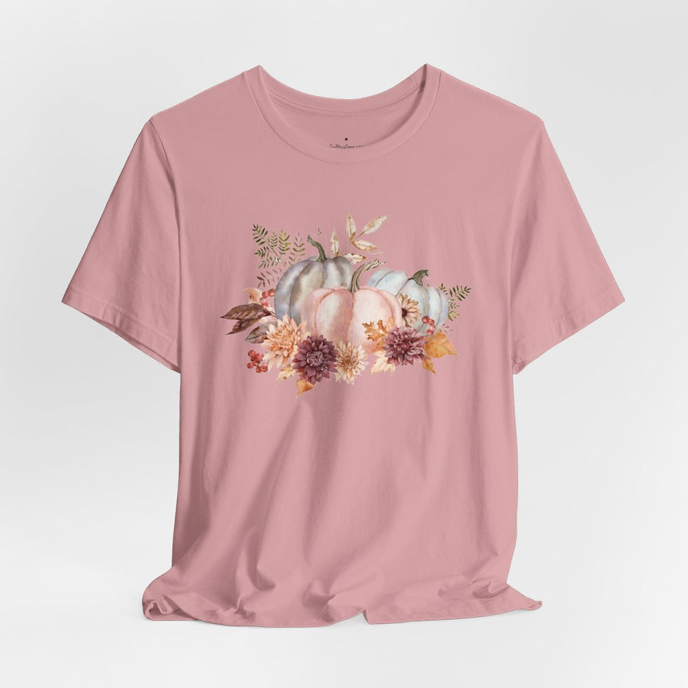 Thumbnail: Pastel Shabby Pumpkins T-Shirt Vintage style Fall Apparel Chic Artistic Gifts