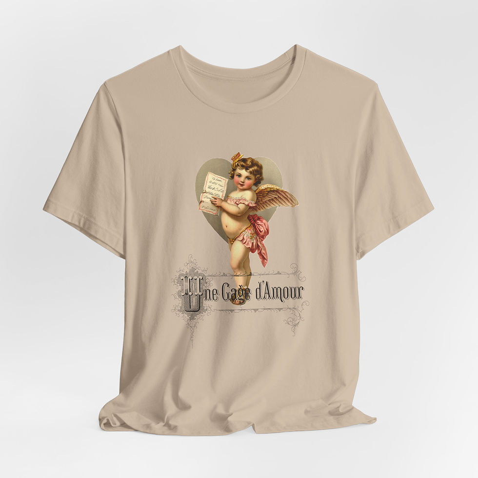 Thumbnail: Shabby French Cherub T-Shirt Cupid Pledge of Love Artistic Gift Valentine's Day 