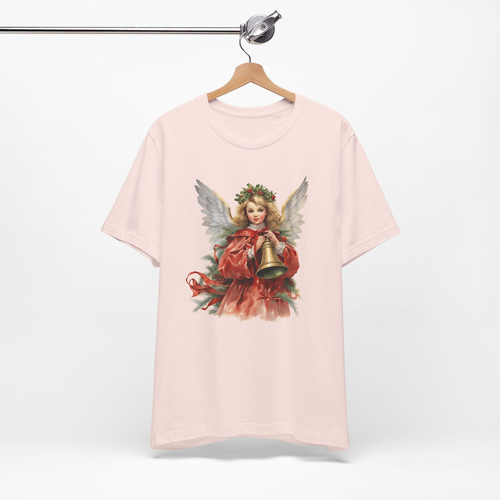 Thumbnail: Vintage Christmas T-Shirt Retro Victorian Angel Art Tee Trendy Artistic Apparel
