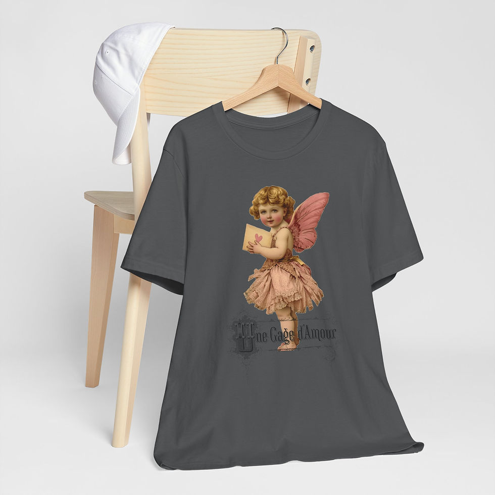 Thumbnail: Shabby French Cherub T-Shirt Cupid Pledge of Love Artistic Romantic Gift