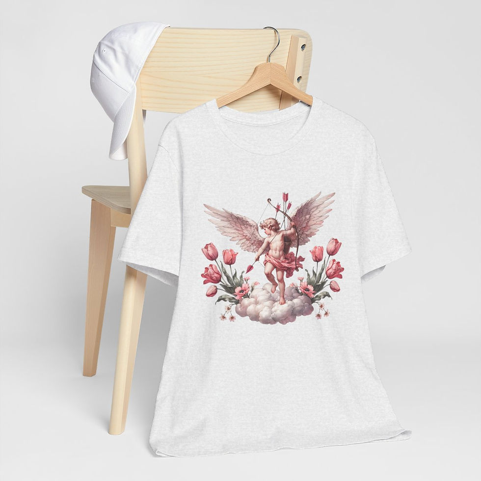 Thumbnail: Shabby Cherub T-Shirt Vintage Cupid Angel Tee Wearable Art Thoughtful Gifts