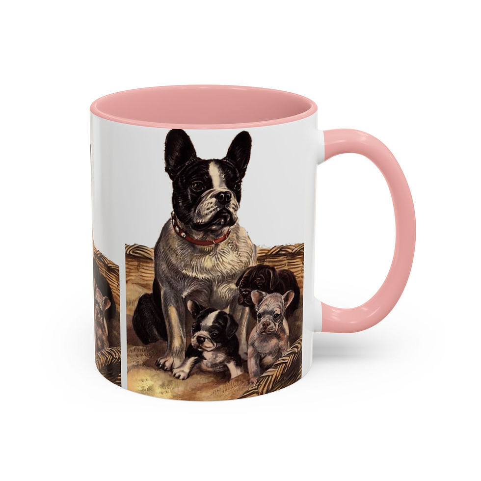 Thumbnail: Artistic French Bulldog Coffee Mug Boston terrier Gift Vintage Art Kitchen Decor