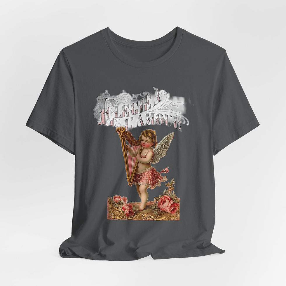 Thumbnail: Shabby French Cherub T-Shirt Cupid Elegy of Love Artistic Gift Valentine's Day