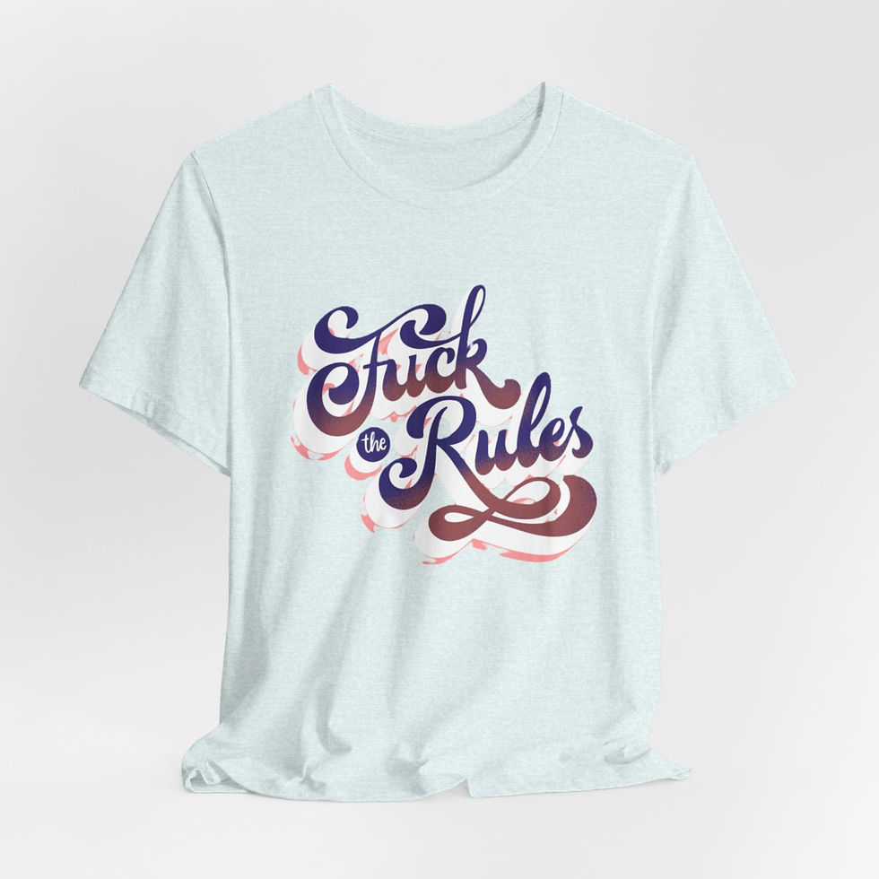 Thumbnail: Sarcastic Retro T-Shirt F*ck the Rules Adult Apparel Expressive Gifts