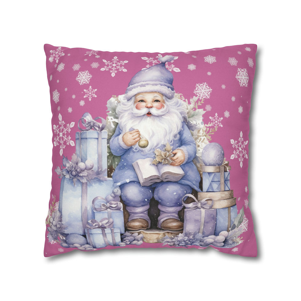 Thumbnail: Vintage Christmas Decor Shabby Chic Santa Claus Artistic Throw Pillow cover