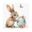 Thumbnail: Shabby Spring Art Print Rabbit Butterfly Floral Eggs Cottage Farmhouse Decor