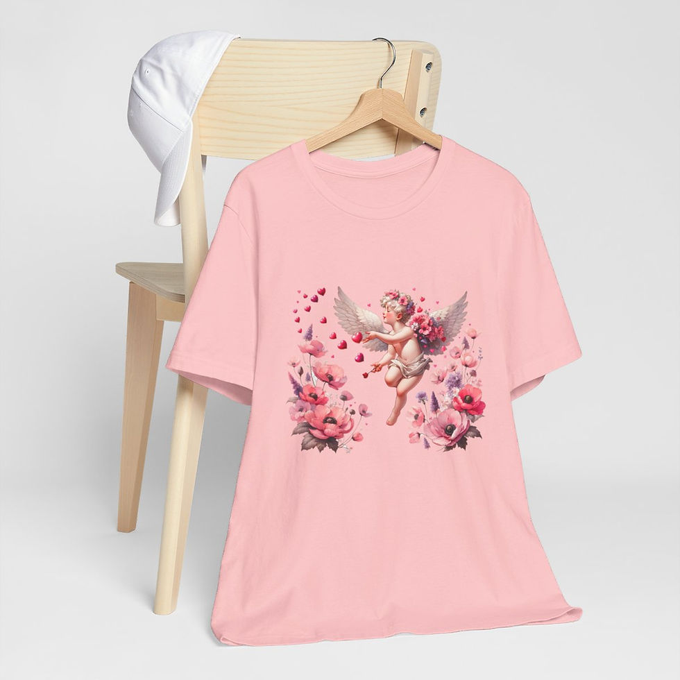 Thumbnail: Shabby Cherub T-Shirt Vintage Cupid Angel Tee Wearable Art Thoughtful Gifts