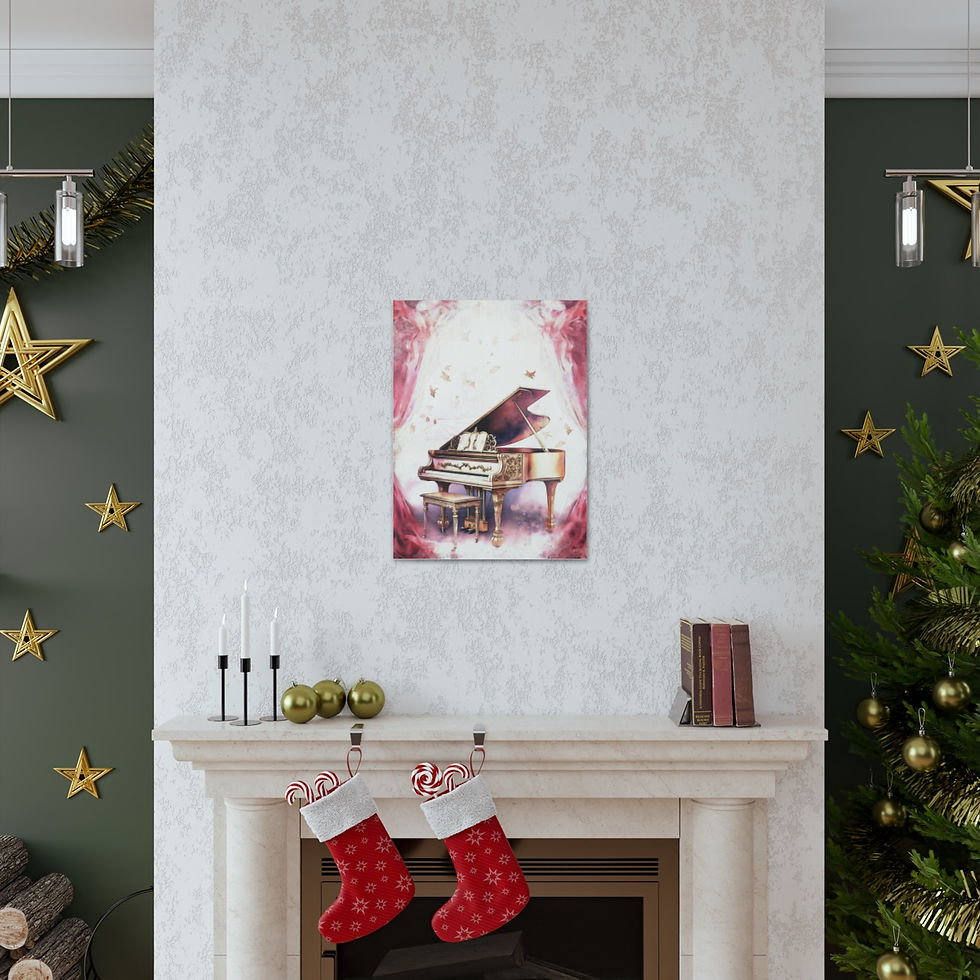 Thumbnail: Piano Canvas Art Music Theme Art Print Musical Instruments Home Decor 