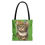 Thumbnail: Boho Cat Tote Bag Shabby Kitten Adorned in Flowers Cat Lover Expressive Gift