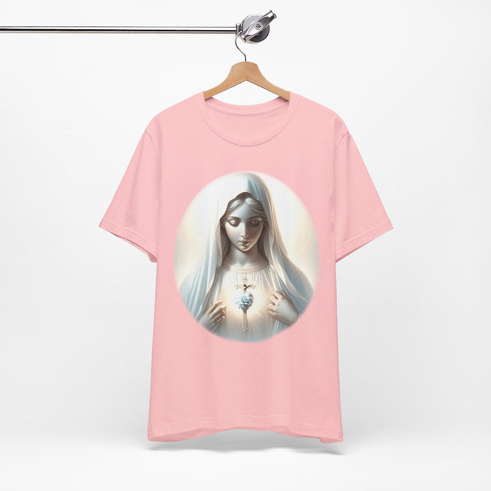 Thumbnail: Virgin Mary T-Shirt Immaculate Heart Ave Maria Art Tee Catholic Faith Gift