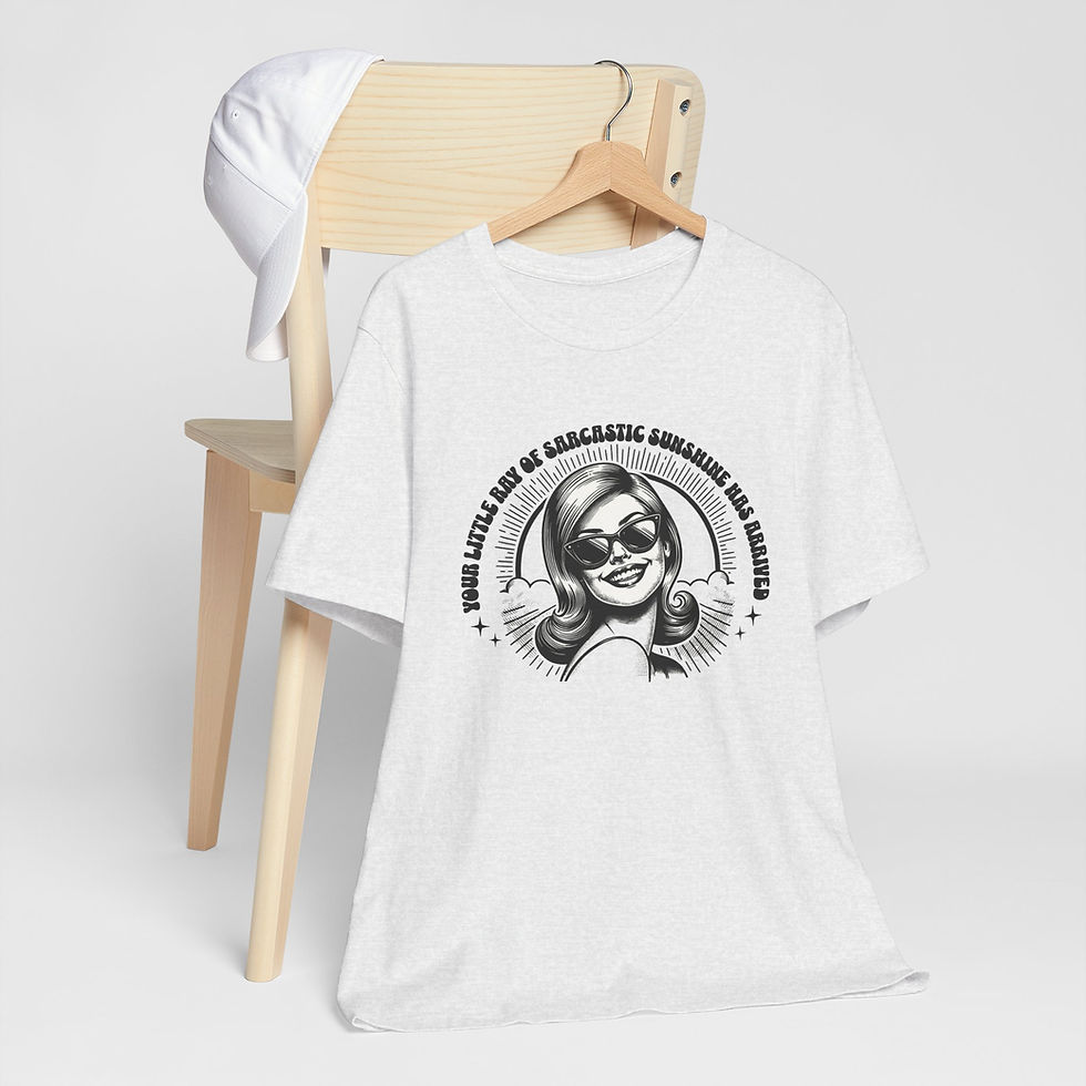 Thumbnail: Sarcastic T-Shirt Ray of Sunshine Gift Funny Retro Art Tee Friend Fun Gift