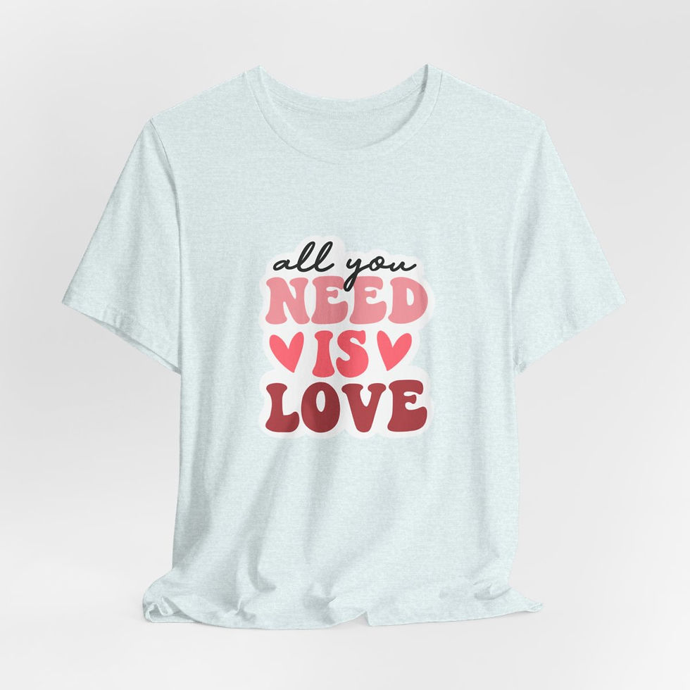 Thumbnail: Artistic T-Shirt All You Need is Love Retro Art Apparel Trendy Gifts