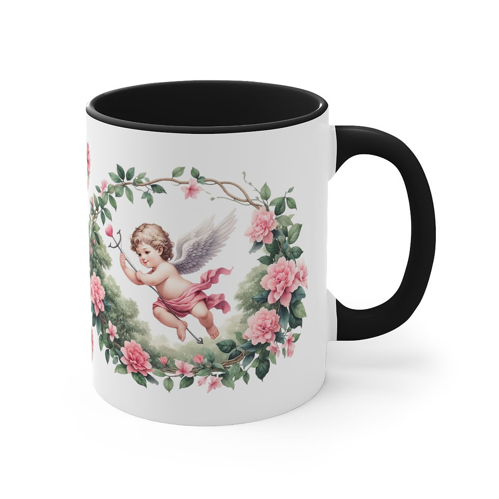 Thumbnail: Pink Cherub Cupid Coffee Mug Gifts of Love mug Thoughtful gifts Valentine's Day