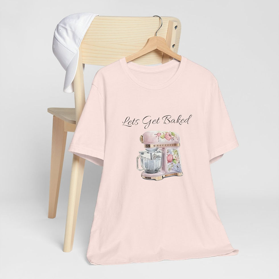 Thumbnail: Art T-Shirt Lets Get Baked Shabby Retro Baking Theme Apparel Artistic Gifts