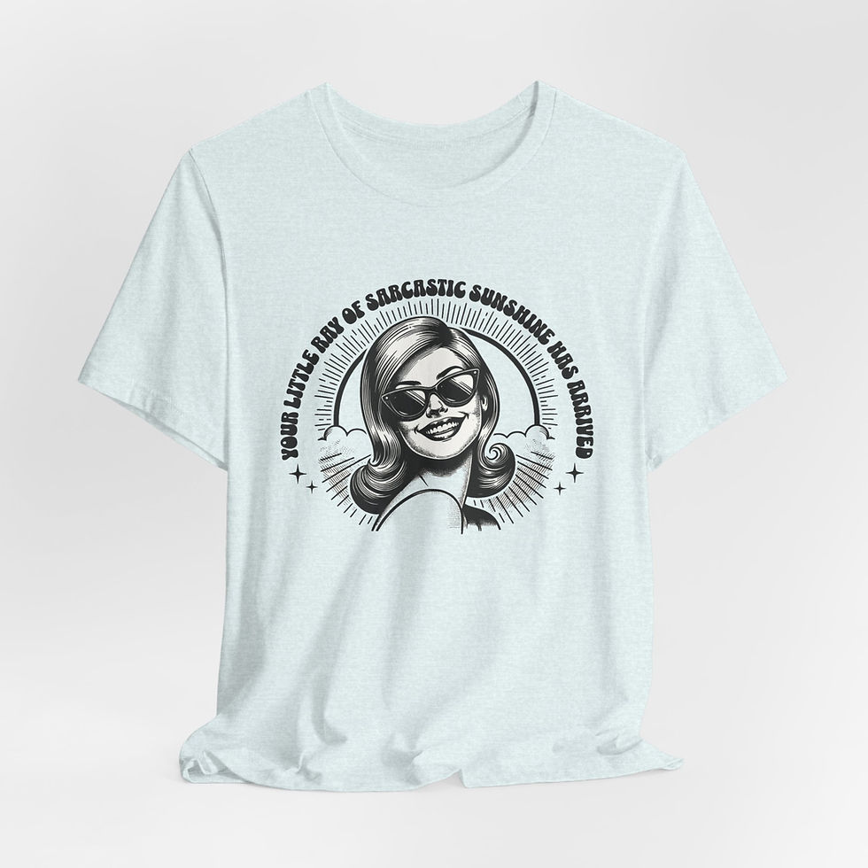 Thumbnail: Sarcastic T-Shirt Ray of Sunshine Gift Funny Retro Art Tee Friend Fun Gift