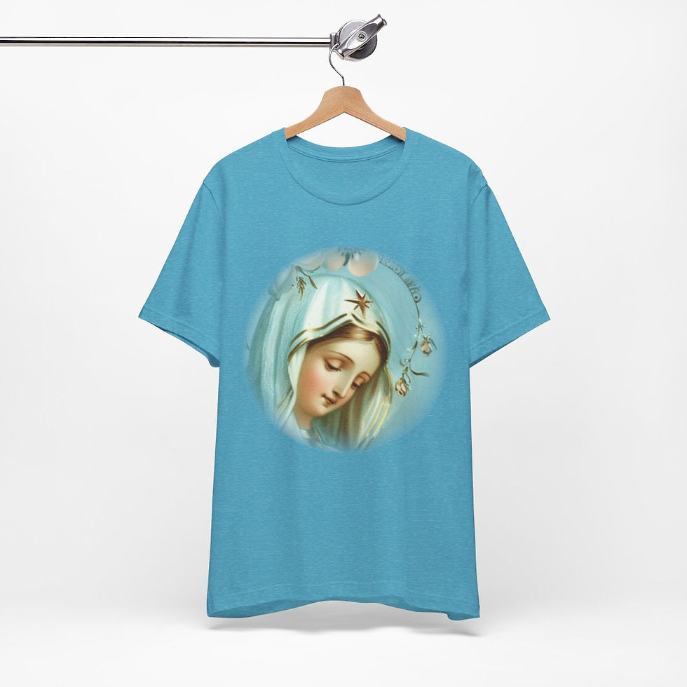 Thumbnail: Virgin Mary T-Shirt Shabby French Madonna Ave Maria Art Tee Catholic Faith Gifts