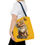 Miniatura: Boho Cat Tote Bag Shabby Kitten with Feathers Flowers Cat Lover Expressive Gift