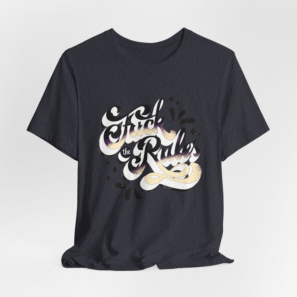 Thumbnail: Sarcastic Retro T-Shirt F*ck the Rules Adult Apparel Expressive Gifts