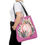 Thumbnail: Pastel Pumpkins Fall Tote Bag Shabby Leopard & Pink Autumn Lover Expressive Gift