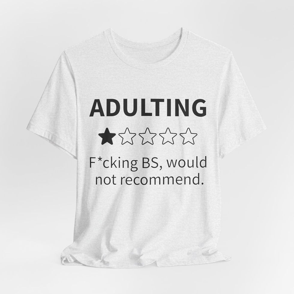 Thumbnail: Sarcastic T-Shirt Adulting F*ucking BS Would not Recommend Expressive Apparel