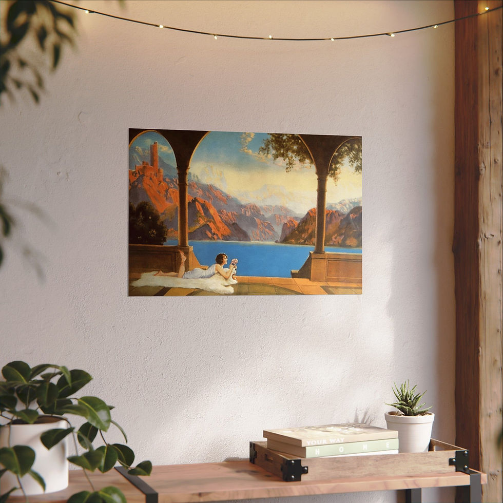 Thumbnail: Watercolor Print Art Deco Woman By Mountain Lake Robert Atkinson Fox Style Decor