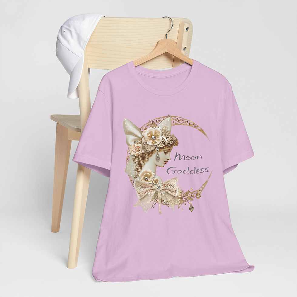 Thumbnail: Crescent Moon Goddess T-Shirt Vintage Celestial Boho Witchy Artistic Gift tee
