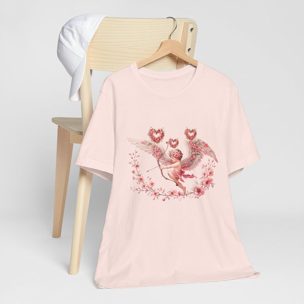 Thumbnail: Shabby Cherub T-Shirt Vintage Cupid Angel Tee Wearable Art Thoughtful Gifts