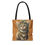 Miniatura: Boho Cat Tote Bag Shabby Kitten with Feathers Flowers Cat Lover Expressive Gift